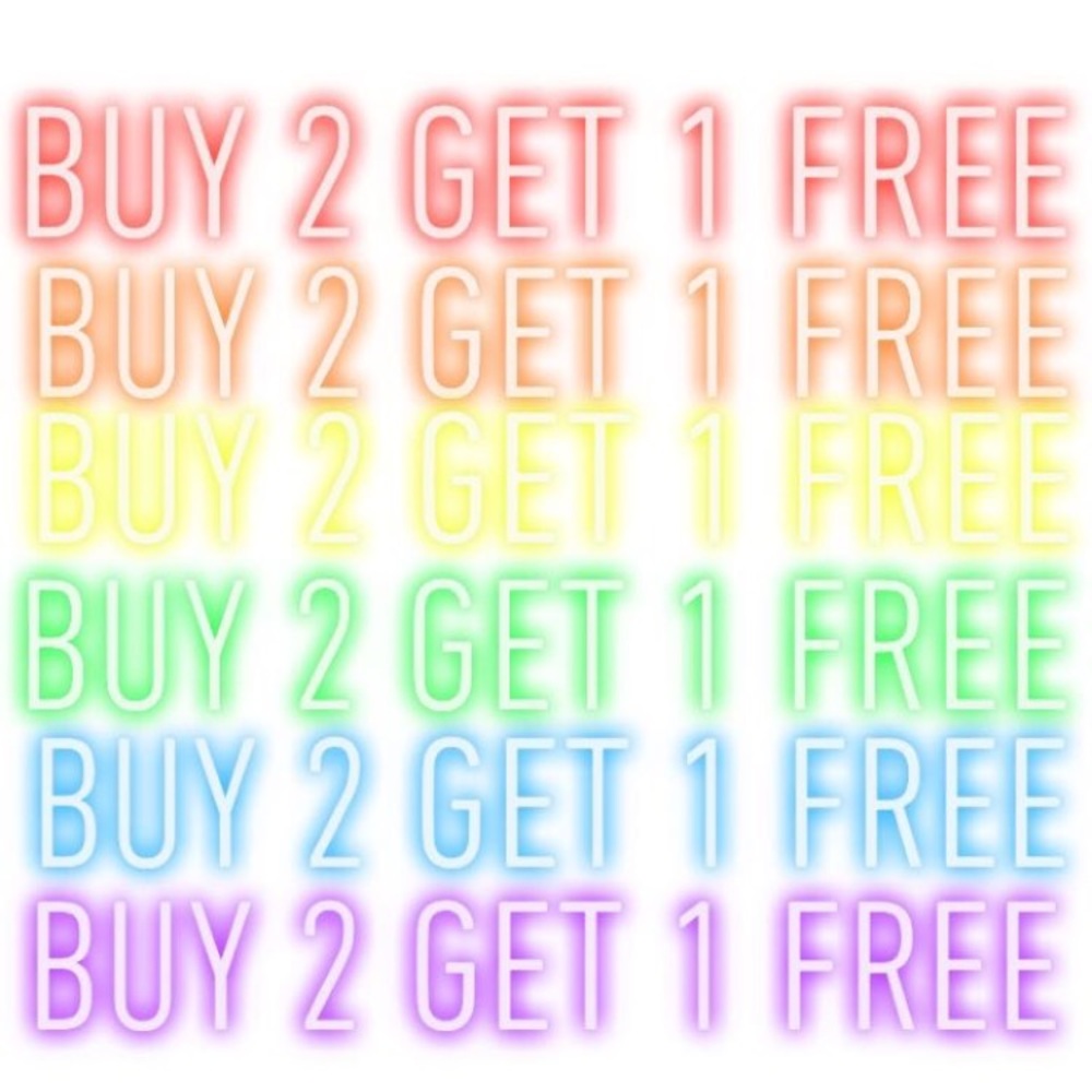 BUY 2 GET 1 FREE!